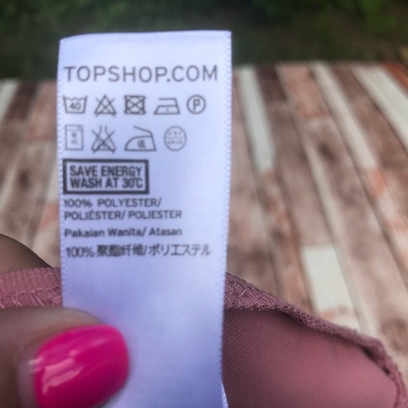 TopShop Blush Off Shoulder Top - Picture 8 of 8